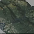 Mountainous Terrain With Lush Green Vegetation Blue Water Body Valley And Topographic Details