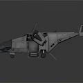 Gray Aerospace Spacecraft 3D Model With Cockpit And Interstellar Wings Design