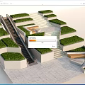 Architectural White Stairs Design With Lush Green Plants And Terrace Platforms