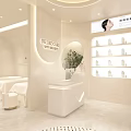 Modern Luxury Cream Tone Beauty Salon Reception Area With Cozy Seats And Elegant Lighting