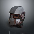 Tactical Military Weapon Helmet with Metal Faceplate and Combat Gear Design