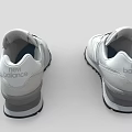 White New Balance Sneakers With Mesh Upper Black Sole Classic Design Casual Wear