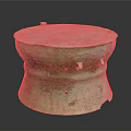 Antique Bronze Furniture Piece With Round Design Decorative Ornaments And Patina Finish