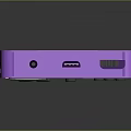 Portable Purple Handheld Game Console With Sup Logo And Tetris Screen
