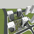 Modern Office Building Jinan Heyue Square Project 3d model