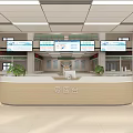 Modern Hospital Outpatient Clinic Interior With Reception Desk