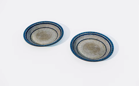Ceramic Plate Old Objects Antique 3d model