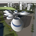 Modern Convention and Exhibition Center Convention and Exhibition Center Architecture 3d model