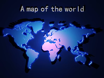 Modern Wall Decoration World Map 3d model