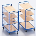 Warehouse Cart Warehouse Shelf Factory Cart 3d model