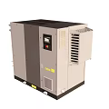 Gray And Black Industrial Equipment With Control Panel And Ventilation Grilles