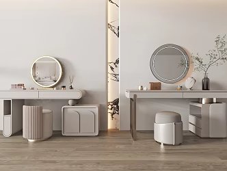 Modern Light Luxury Dressing Table 3d model