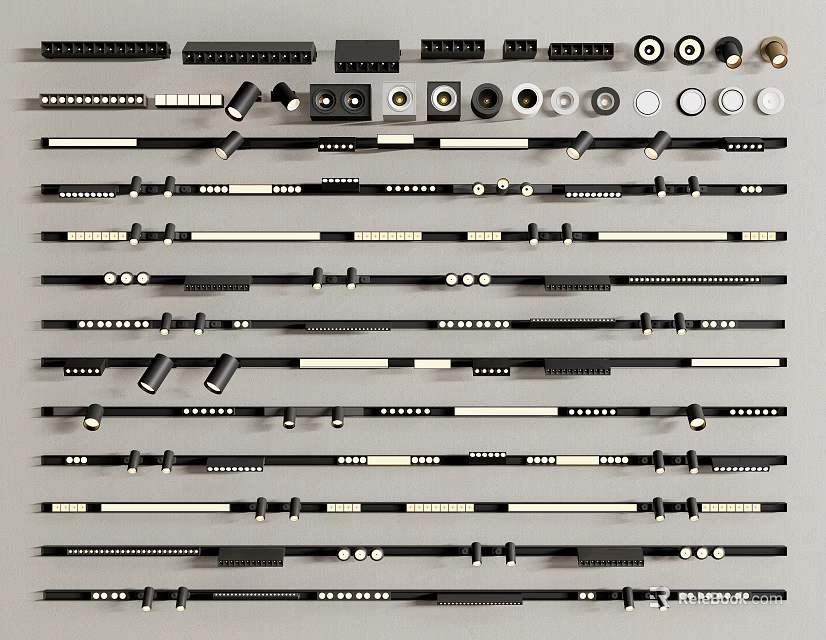 LED Downlights and Spotlights for Home Ceiling Lighting Fixtures in Modern Styles 3d model 