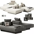 Modern Modular Multiplayer Sofa Combination 3d model