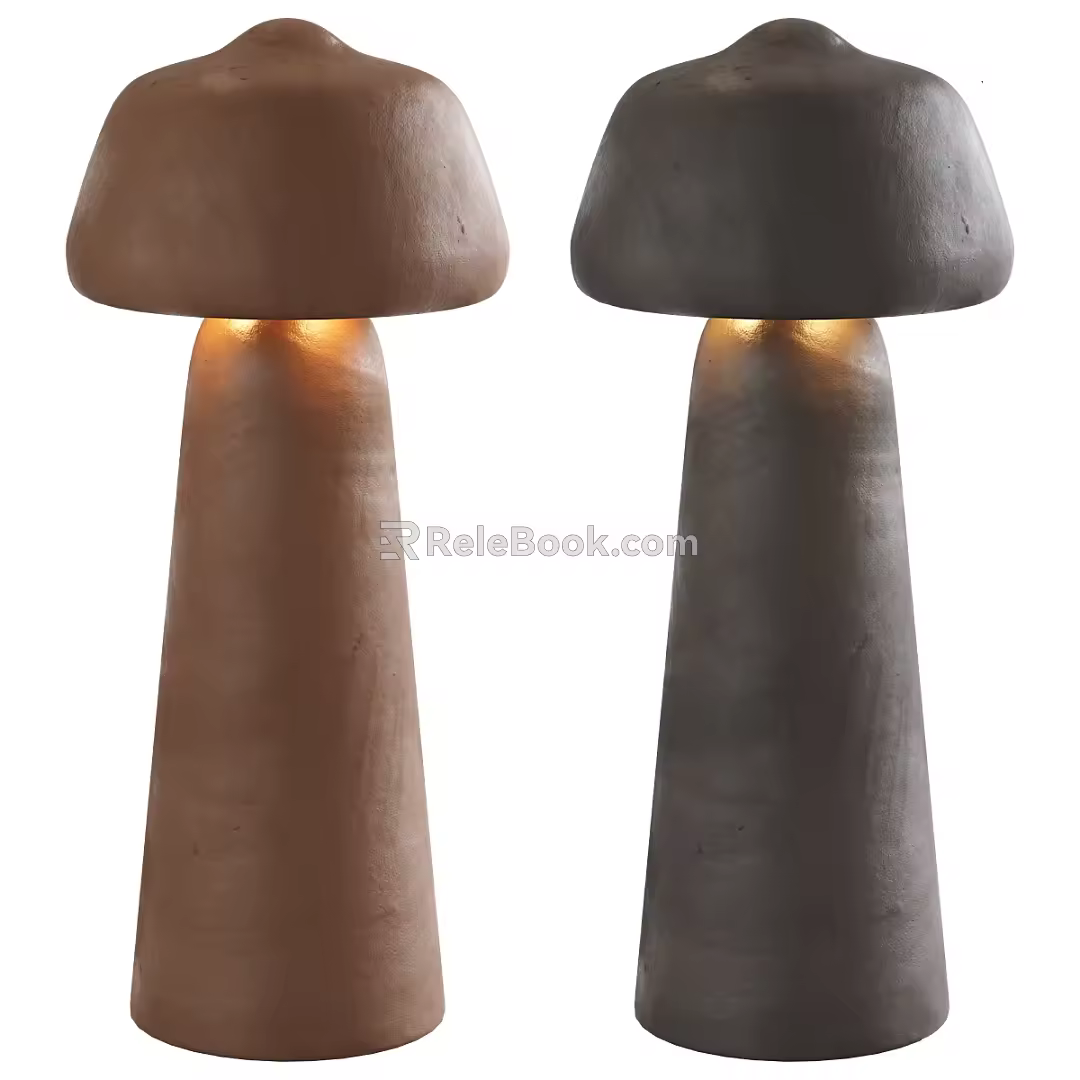 Trey Table Lamp Vintage Table Lamp Gypsum Table Lamp 3d model
