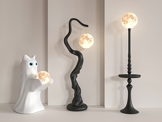 Moon floor lamp 3d model