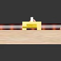 Mouse Trap With Wooden Base Yellow Bait And Metal Spring Structure