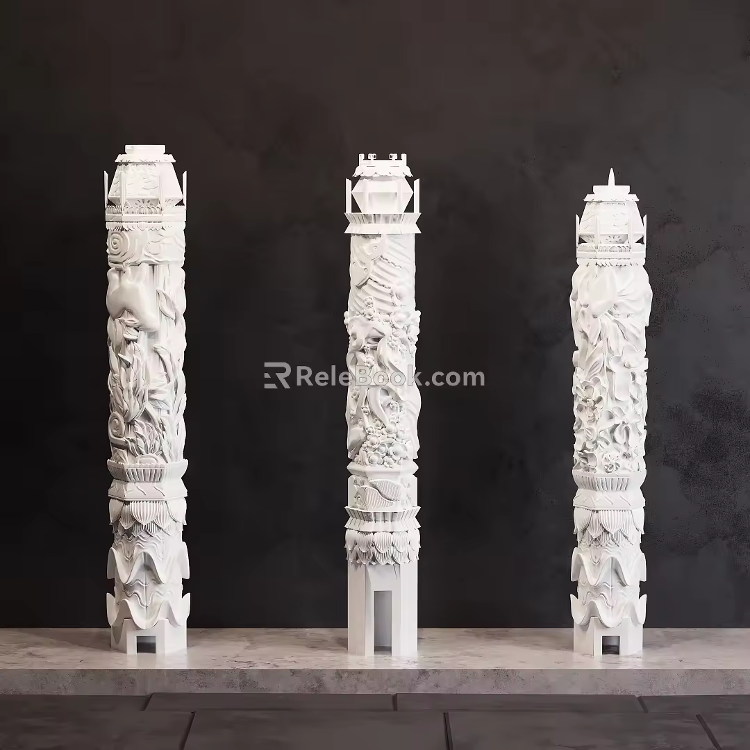 New Chinese Pillar 3d model