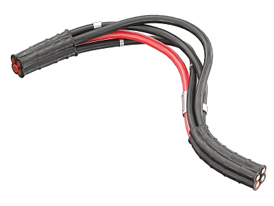 Industrial Equipment Cable Harness With Black Red Wires And Connectors For Applications 3d model