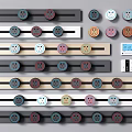 Modern socket switch socket panel 3d model