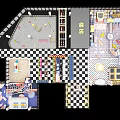 Detailed Playground Layout With Colorful Activity Zones Checkerboard Floors And Various Play Structures
