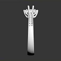 White Ring Shaped Household Product With Prong Top Design For Daily Living Use