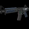 M4 submachine gun machine gun machine gun semi-automatic rifle assault rifle firearms low face number low model simple model game film and television level super realistic 3d model