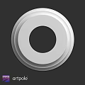 Geometric Circular Component With Multiple Layered Rings And Black Center Structure