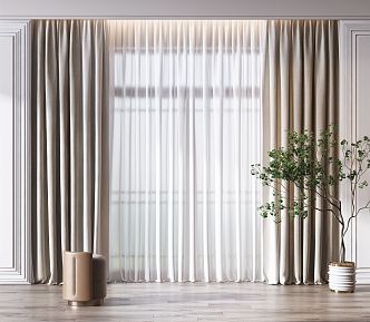 Modern Curtains 3d model