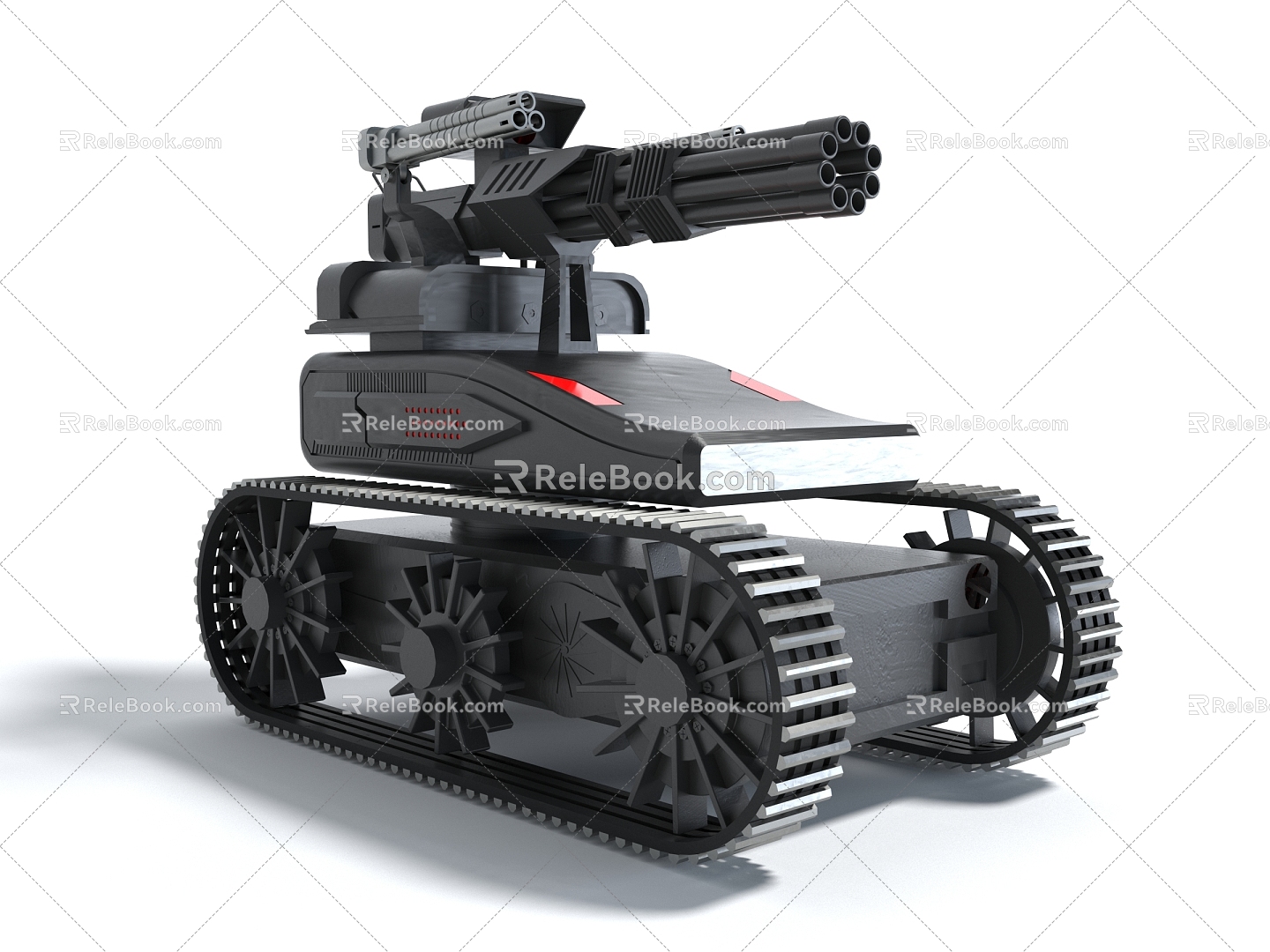 Style toy car electric car crawler car sci-fi material reconnaissance car weapons firearms 3d model