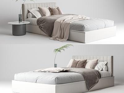 Modern Single Bed 3d model