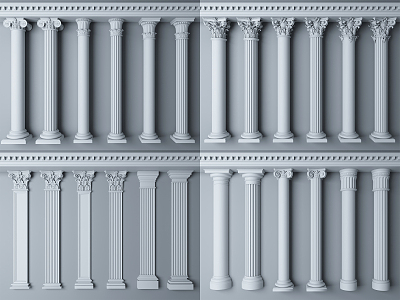 European Roman Column 3d model