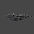 Game Movie Character Sci Fi Creature With Mechanical Design And Textured Surface