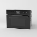 Black Built in Oven With Digital Display And Control Panel For Kitchen Appliance 3d model