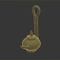 Traditional Handcrafted Clay Water Jug With Long Handle Spout And Lid For Daily Use