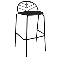 Piuma Modern Metal Leaf Bar Chair 3d model