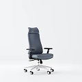 Modern High Back Office Chair With Armrests And Rolling Wheels 3d model