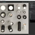 Various Modern Downlights And Spotlights In Black And White Designs For Indoor Lighting