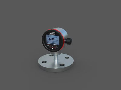 High Precision Industrial Equipment With Digital Display And Flange Mounting Base 3d model