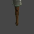 Breaching Winch Weapon Type A1 With Wooden Handle And Metal Top Structure 3d model