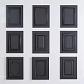 Black Cabinet Doors With Various Decorative Panel Designs For Kitchen Furniture