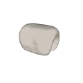 White Elephant Trunk Shape Stool With Beige Wall And Floor Background 3d model