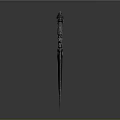 Decorative Medieval Fantasy Sword with Intricate Carved Hilt and Ornate Blade Design