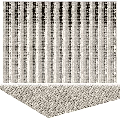 Square Rug With Light Beige Woven Texture For Modern Living Room Decor 3d model