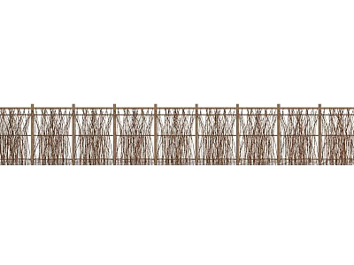 Traditional Woven Bamboo Fence Design For Outdoor Garden Privacy And Decoration 3d model