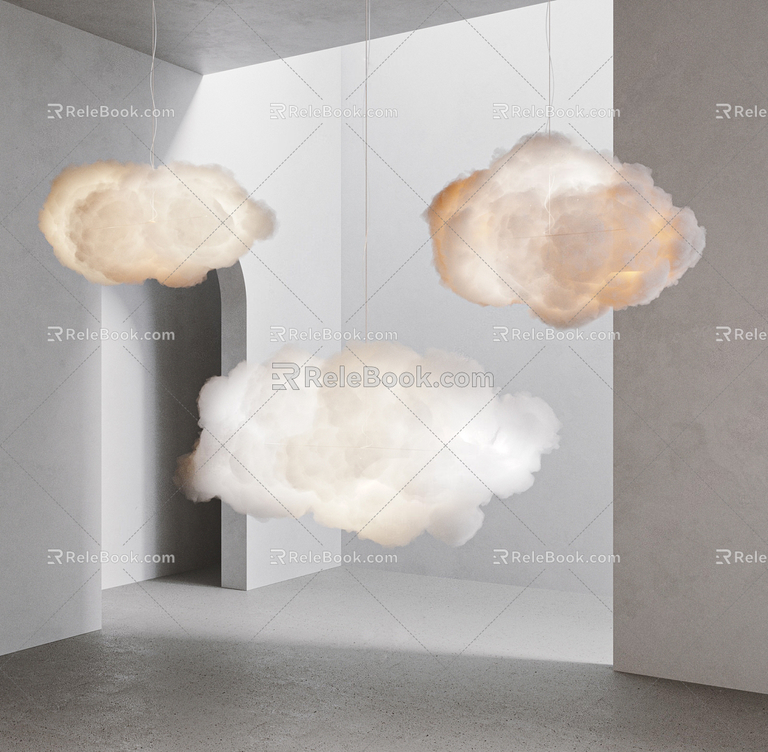 Modern Chandelier Cloud Chandelier Cloud Lights 3d model