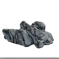 Natural Stacked Gray Rocks With Rugged Texture In Outdoor Scene