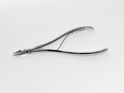 Stainless Steel Precision Pliers For Hardware Tool Applications With Sharp Tip 3d model