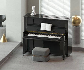 Modern Piano 3d model