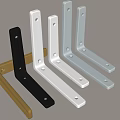 Metal L Shaped Brackets in Black White Gold Silver for Furniture Support